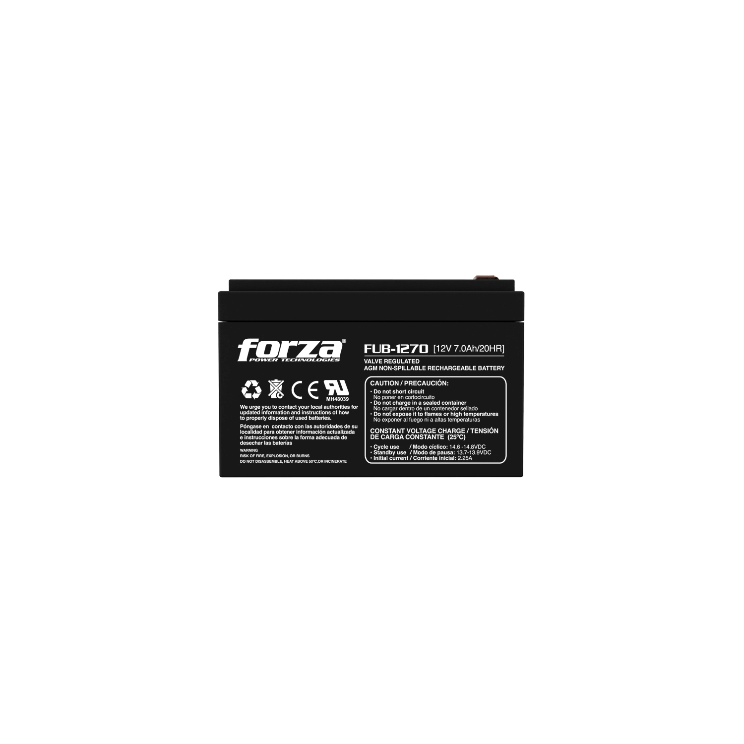 Bateria FUB Forza sellada plomo acido 12v 7Ah