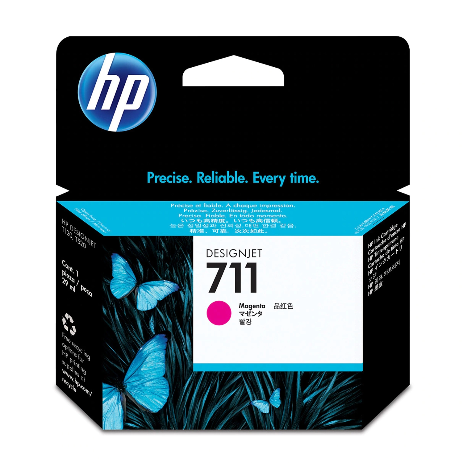 Cartucho de Tinta  Plotter HP 711   Magenta