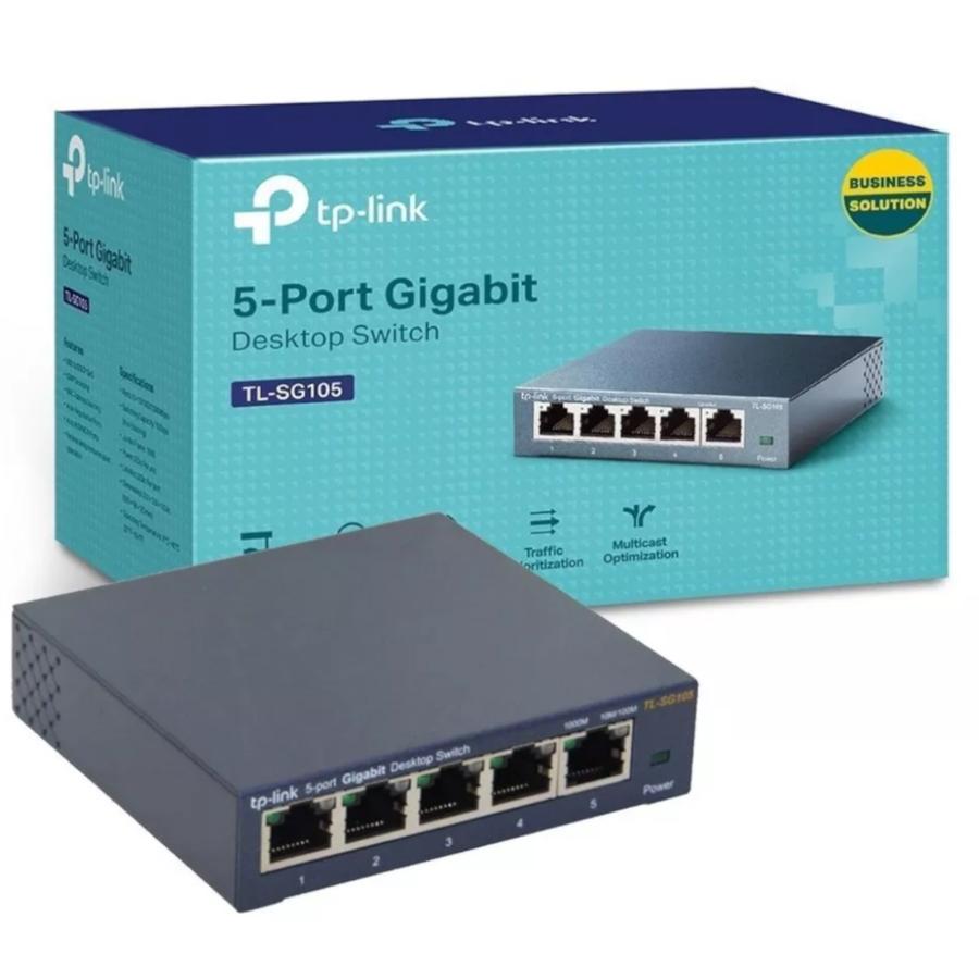 Switch 5 Ports 10/100/1000 Tp-Link (TL-SG105) acero