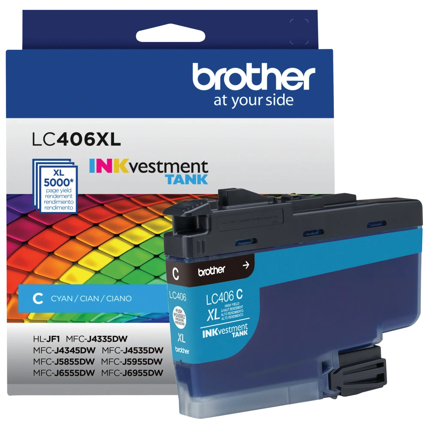 Cartucho de Tinta Brother LC406XLCs Cian