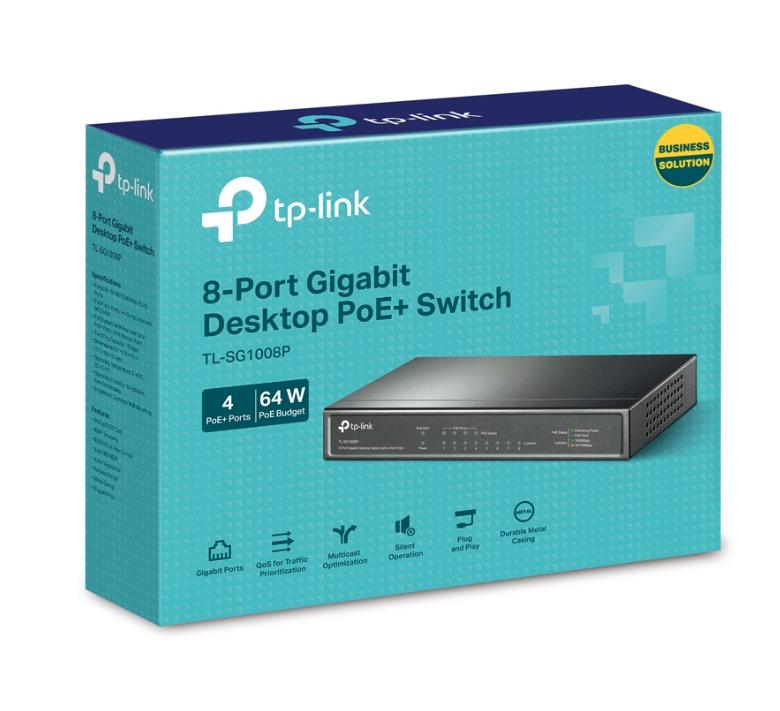 Switch Tp-Link 8P (TL-SG1008P) 10/100/1000 Poe