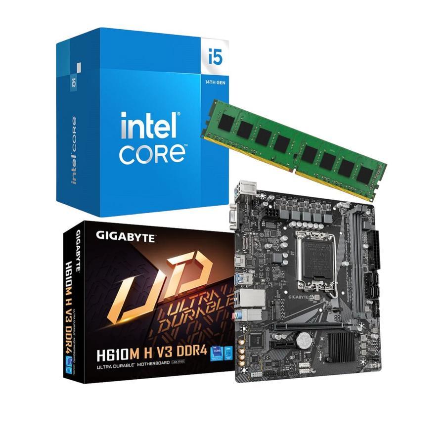 Combo Ecovision Intel I5 14400F + Mother +  8 Gb