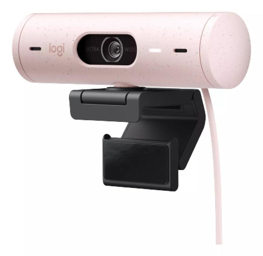 Cámara Web Full Hd 1080P, Rightlight 4, Logitech Brio 500 Rosado