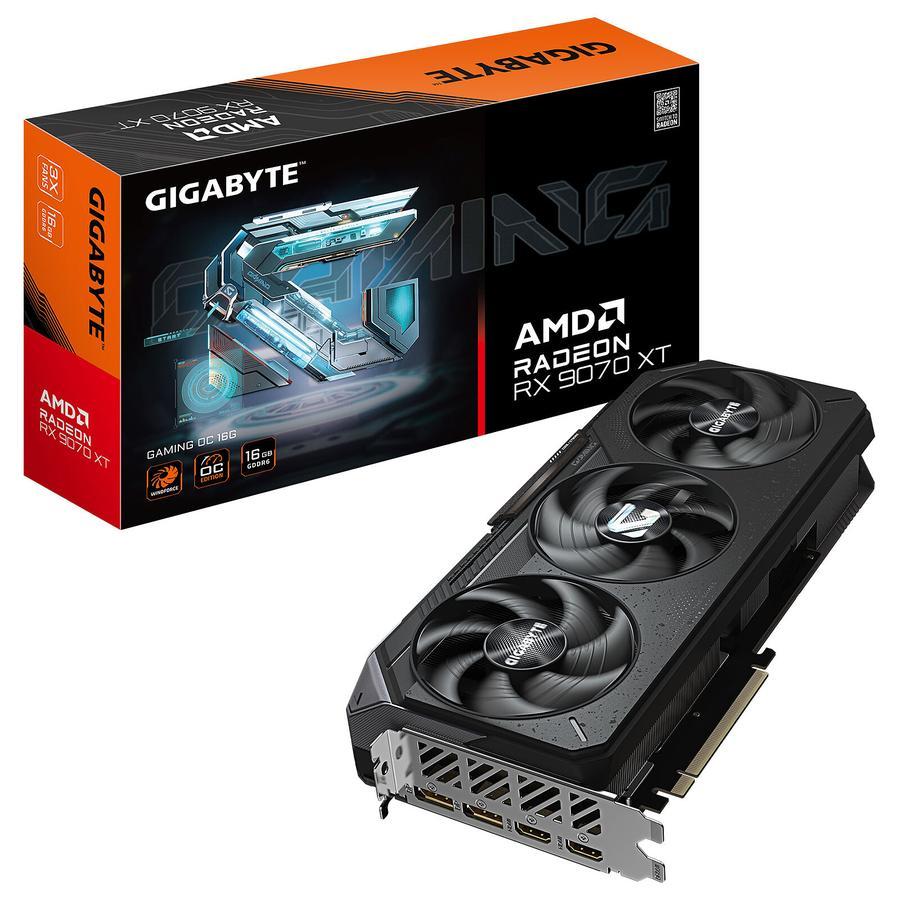 Placa de Video Gigabyte RX 9070 XT Gaming OC 16G GDDR6