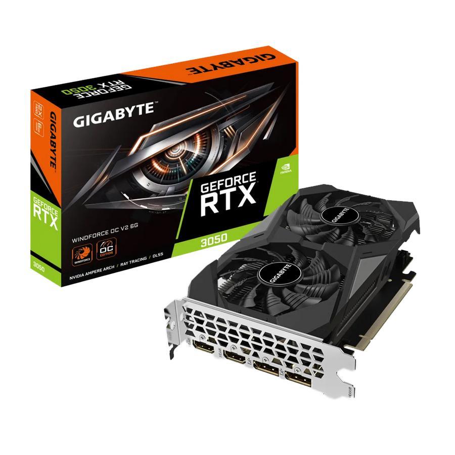 Placa De Video Gigabyte Geforce Rtx 3050 Windforce Oc V2 6G Gddr6