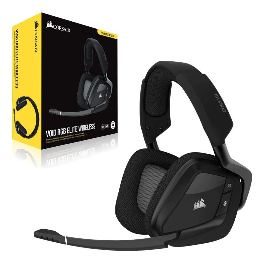 Auricular Corsair Gaming Void 2 Wireless Dolby Con Microfono Negro