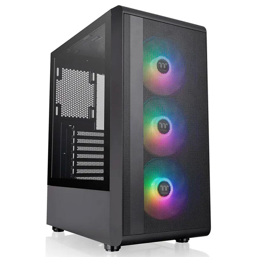 GABINETE THERMALTAKE S200 PLUS TG ARGB BLACK TEMPERED GLASS