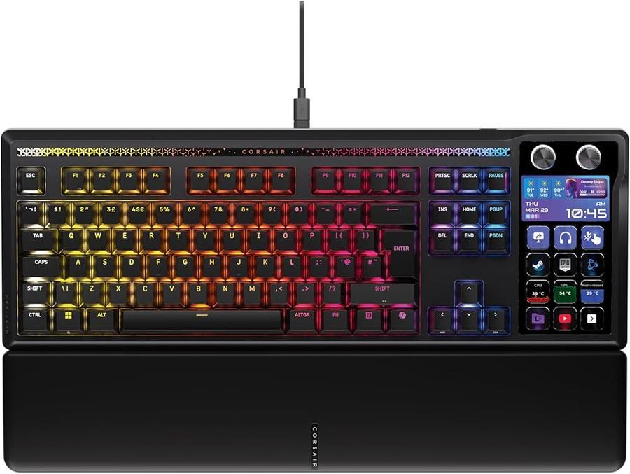 Teclado Mecánico Corsair Galleon 100 Sd Mlx Pulse Rgb Stream Deck 15 Teclas Lcd Black En