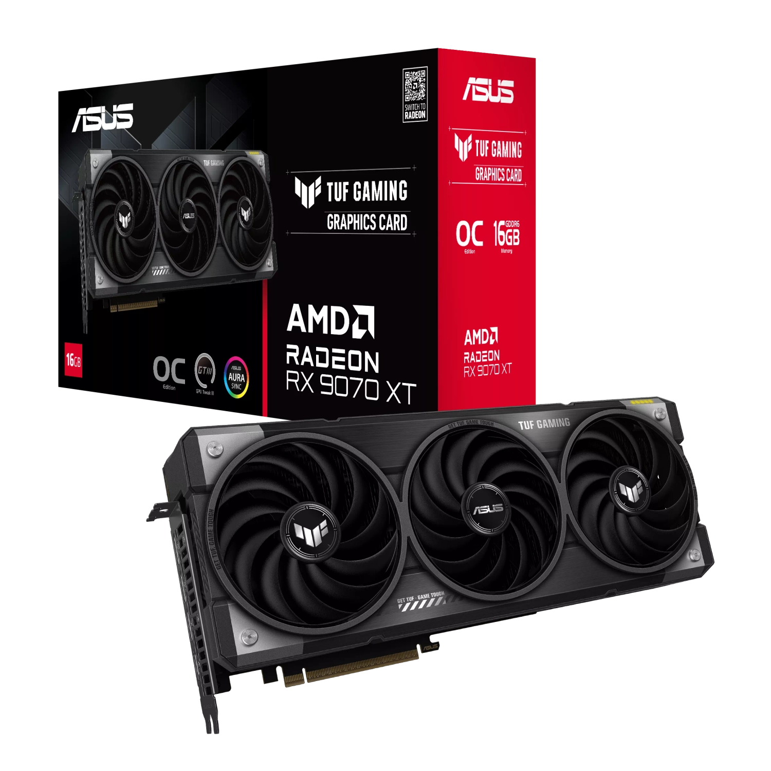 Placa de Video ASUS AMD Radeon TUF RX9070XT O16G G