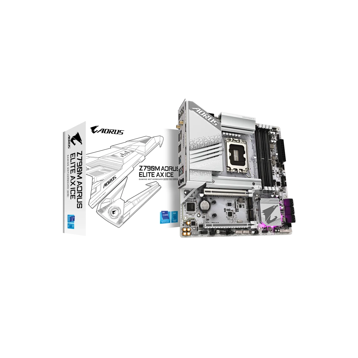 Motherboard GIGABYTE Z790M AORUS ELITE AX ICE LGA1700 DDR5