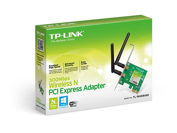 Placa de Red Wireless-N Tp-Link- (TL-WN881ND) 300Mbps 2 Antenas
