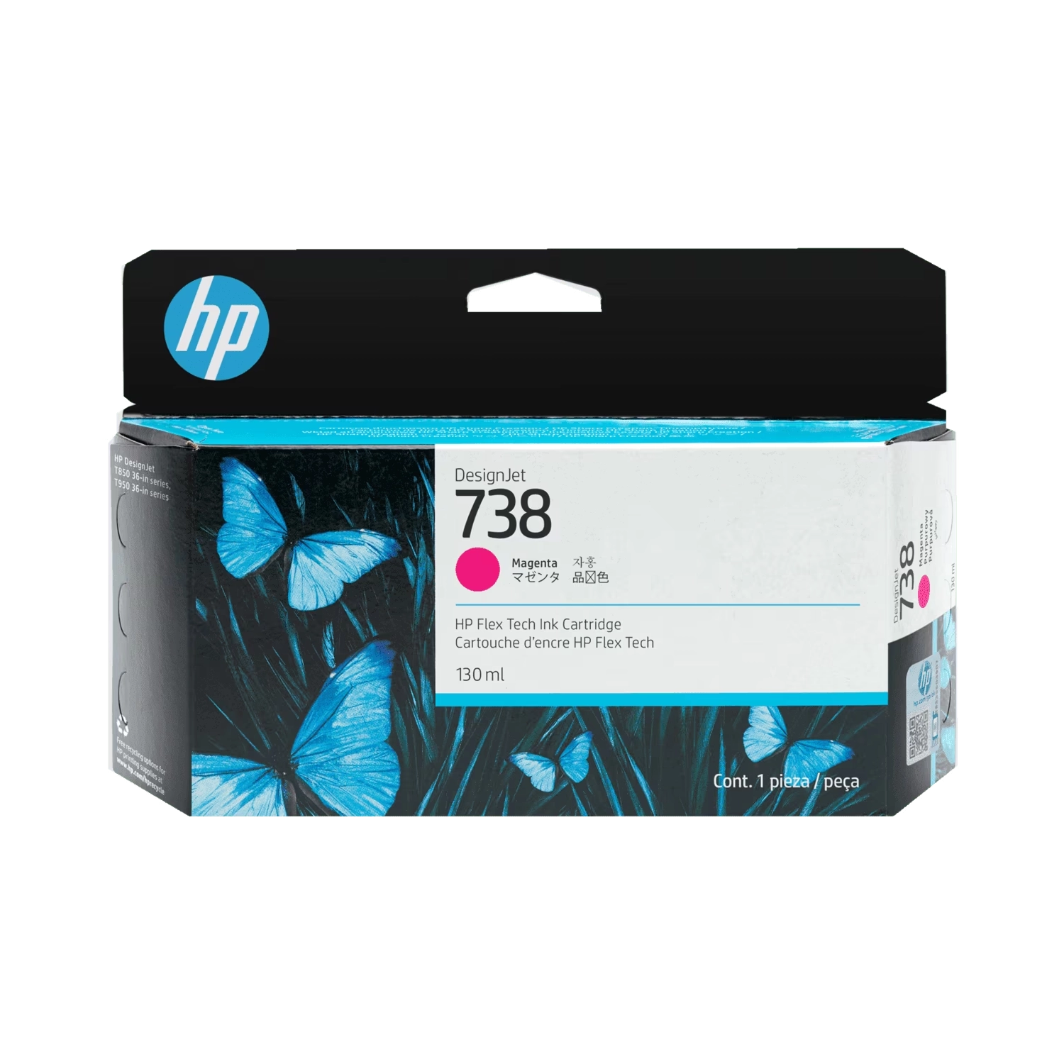 Cartucho de Tinta Plotter HP 738 Magenta
