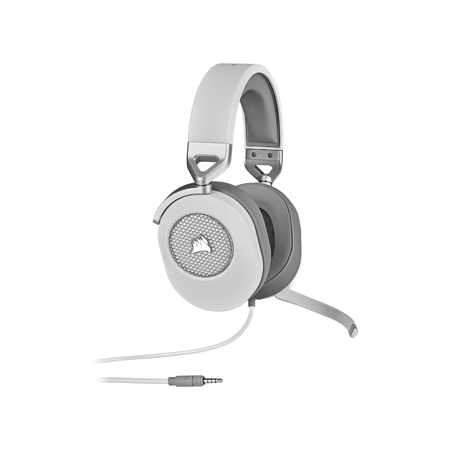 Auricular gaming cableado Corsair HS65 surround, blanco