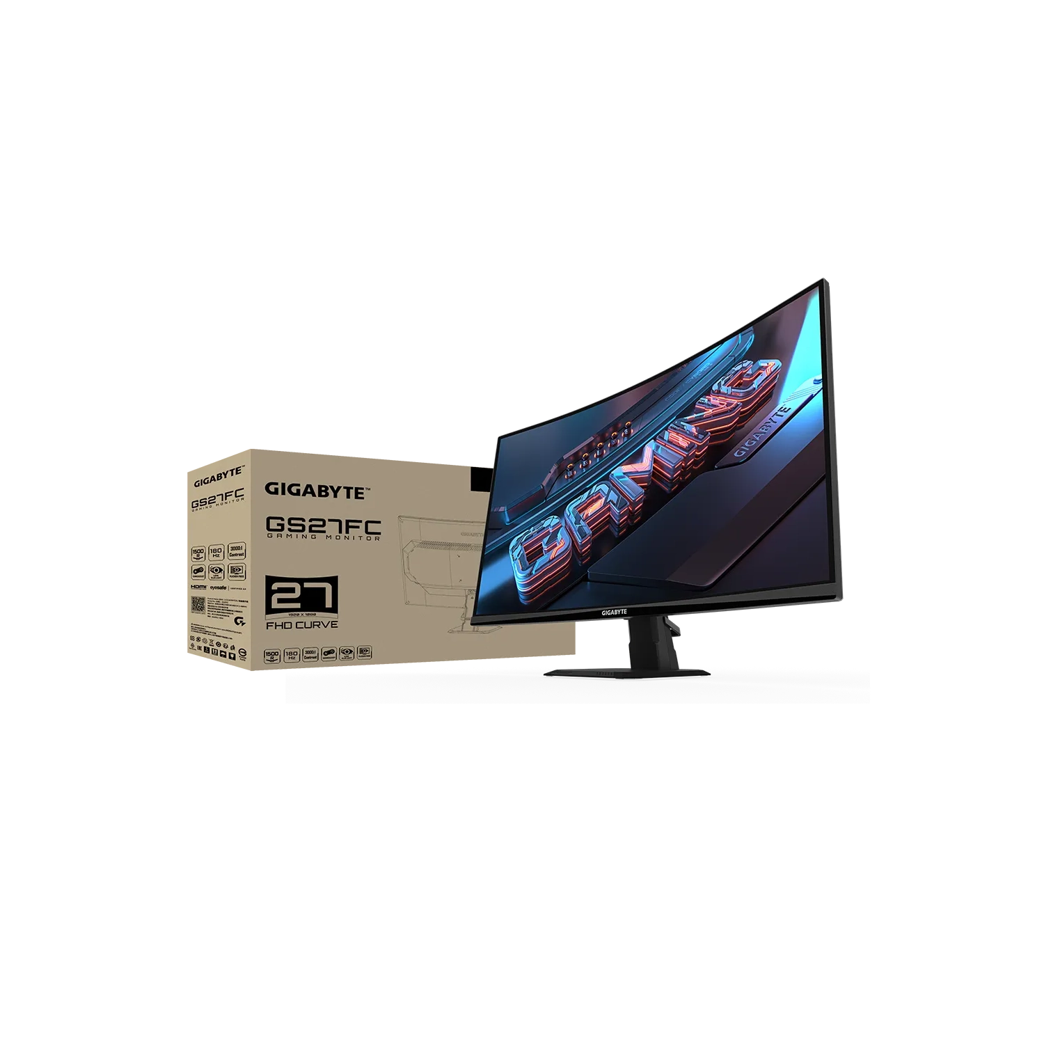 Monitor GIGABYTE 27" Edge Curvo HD GS27FC 180hz 1ms