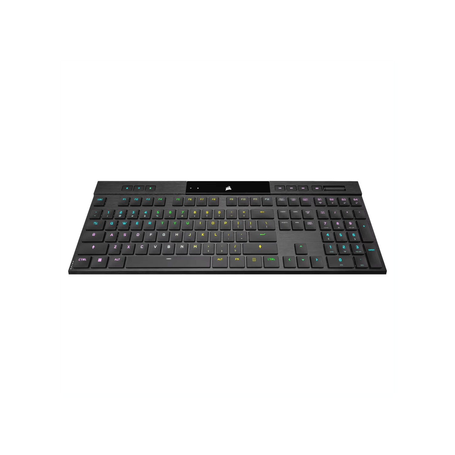 Teclado gamer Corsair RGB ultradelgado K100 AIR WIRELESS CHERRY MX Ultra Low Profile