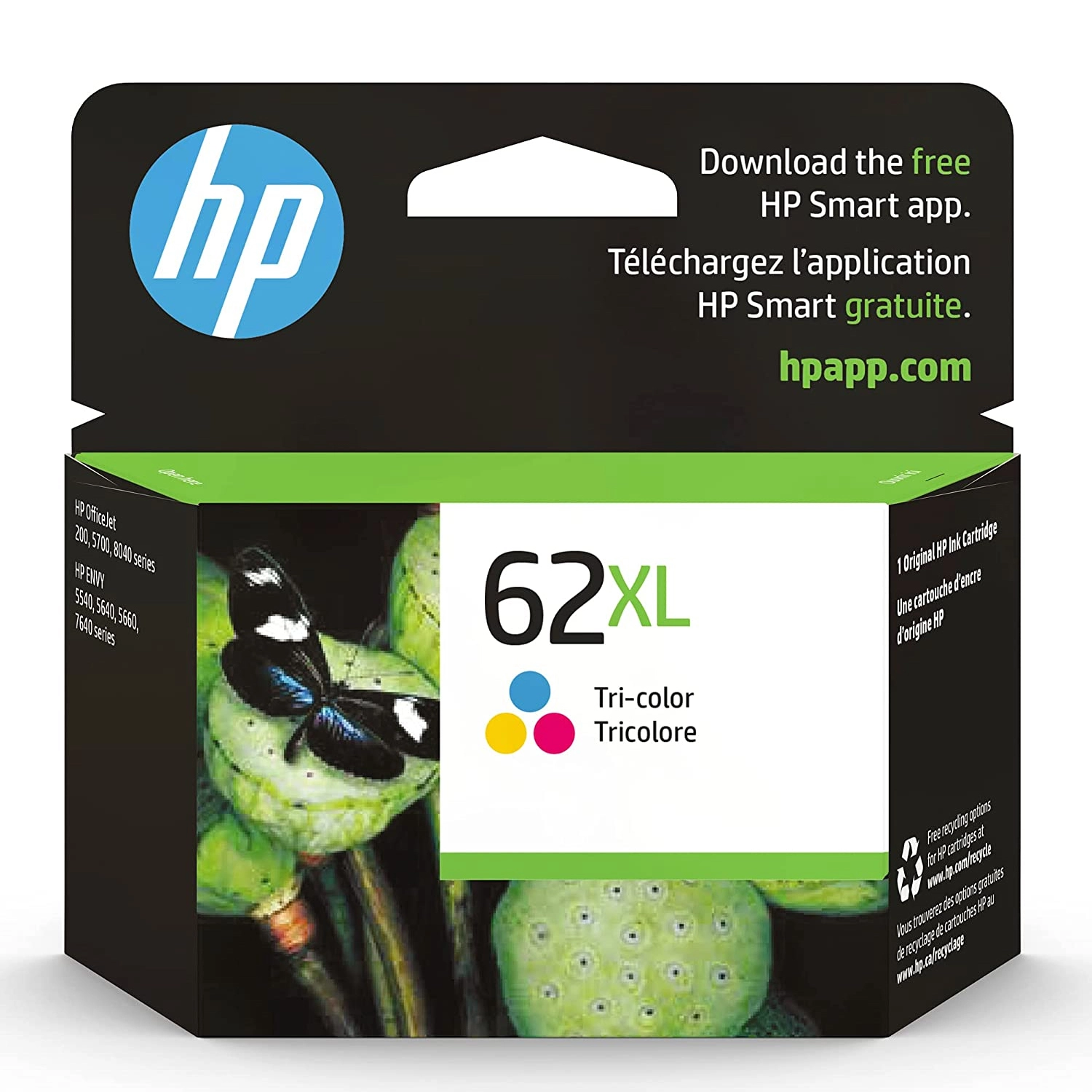 Cartucho de Tinta HP 62XL Color Alto Rendimiento