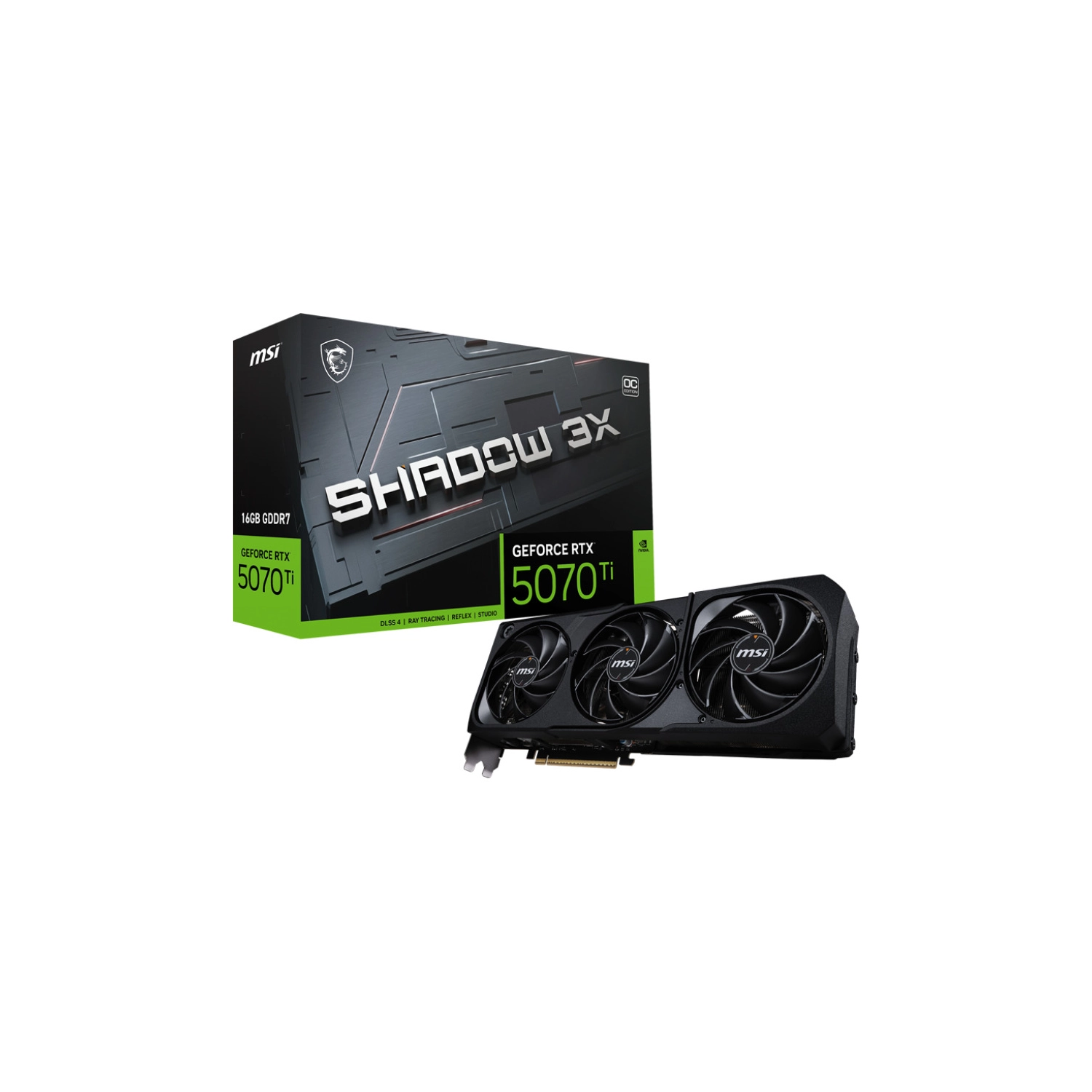 Placa MSI NVIDIA GeForce RTX 5070 Ti 16G SHADOW 3X OC