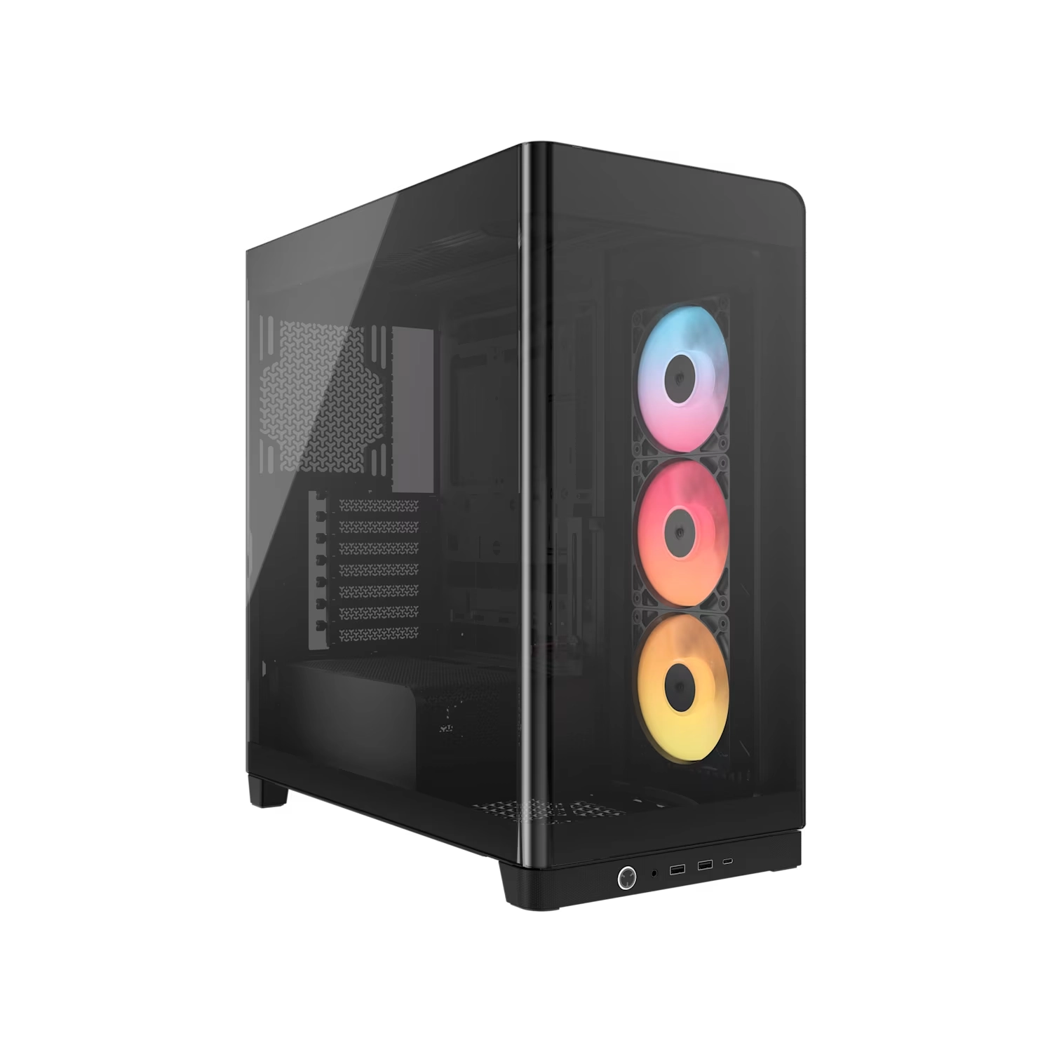 Gabinete CORSAIR FRAME 4500X RS-R ARGB Mid Tower de cristal panorámico Negro