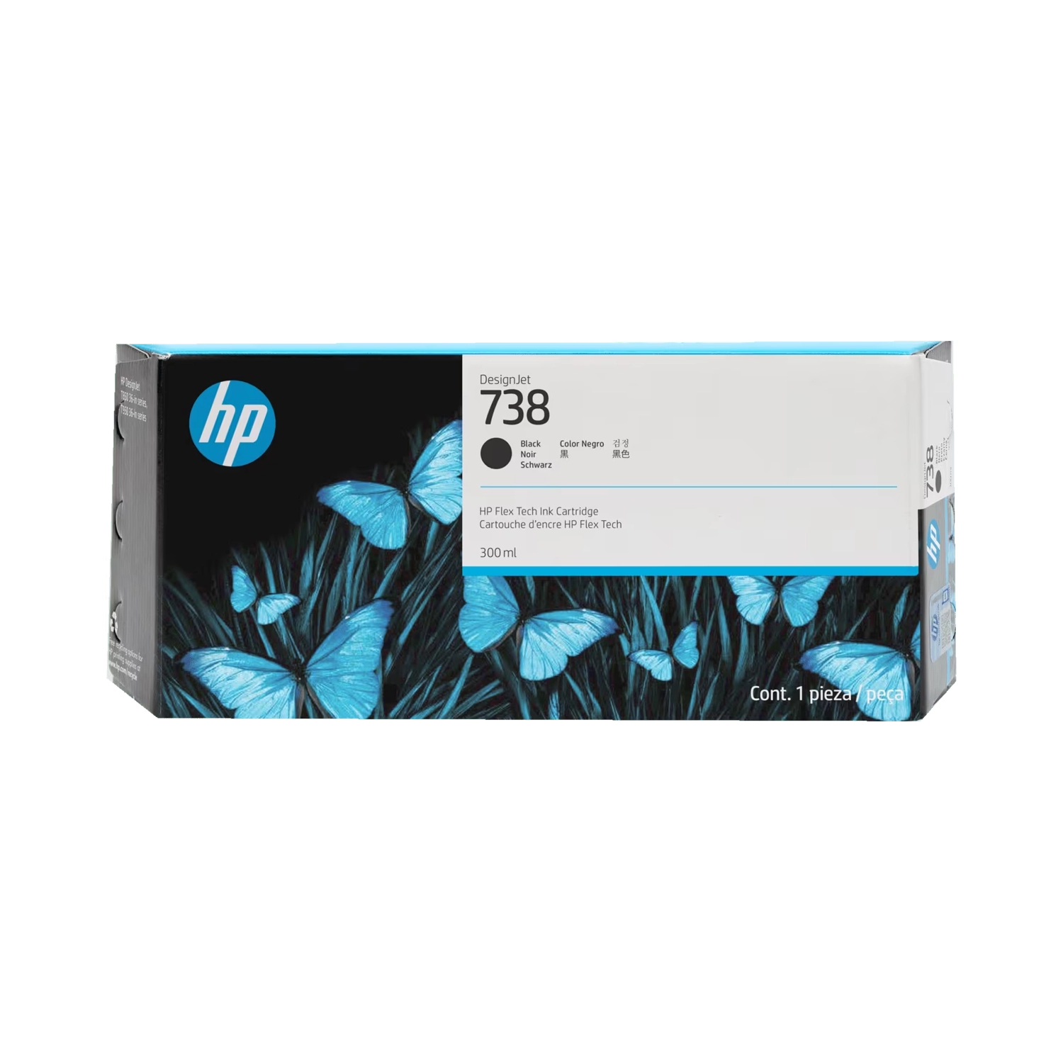 Cartucho de Tinta Plotter HP 738 Negro Alta Capacidad