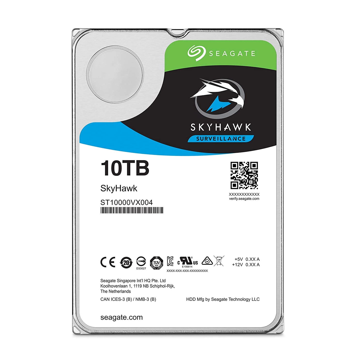 Disco Interno HDD SEAGATE Skyhawk 10TB 3.5" SATA 3.0 7200rpm