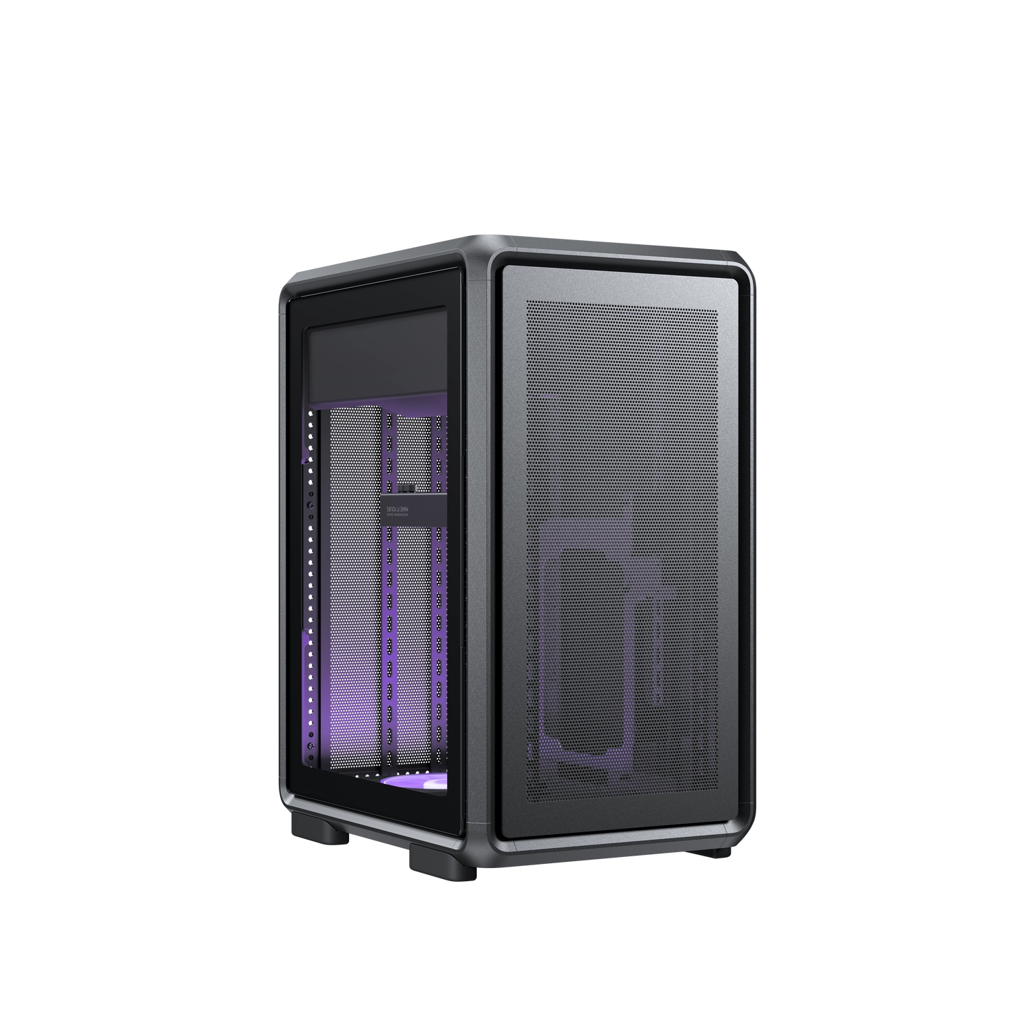 Gabinete Cooler Master MasterFrame 400 Mid Tower Tempered Glass Black s/Fuente