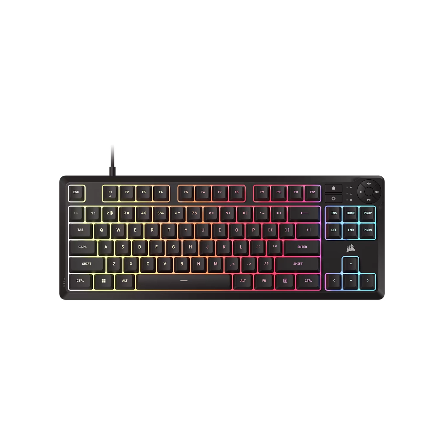 Teclado gamer Corsair K55 Core TKL RGB cableado