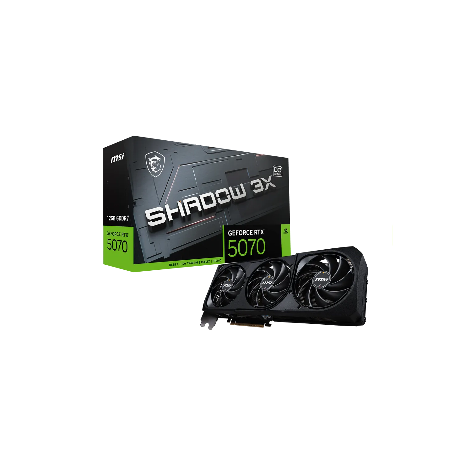 Placa MSI NVIDIA GeForce RTX 5070 12G SHADOW 3X OC