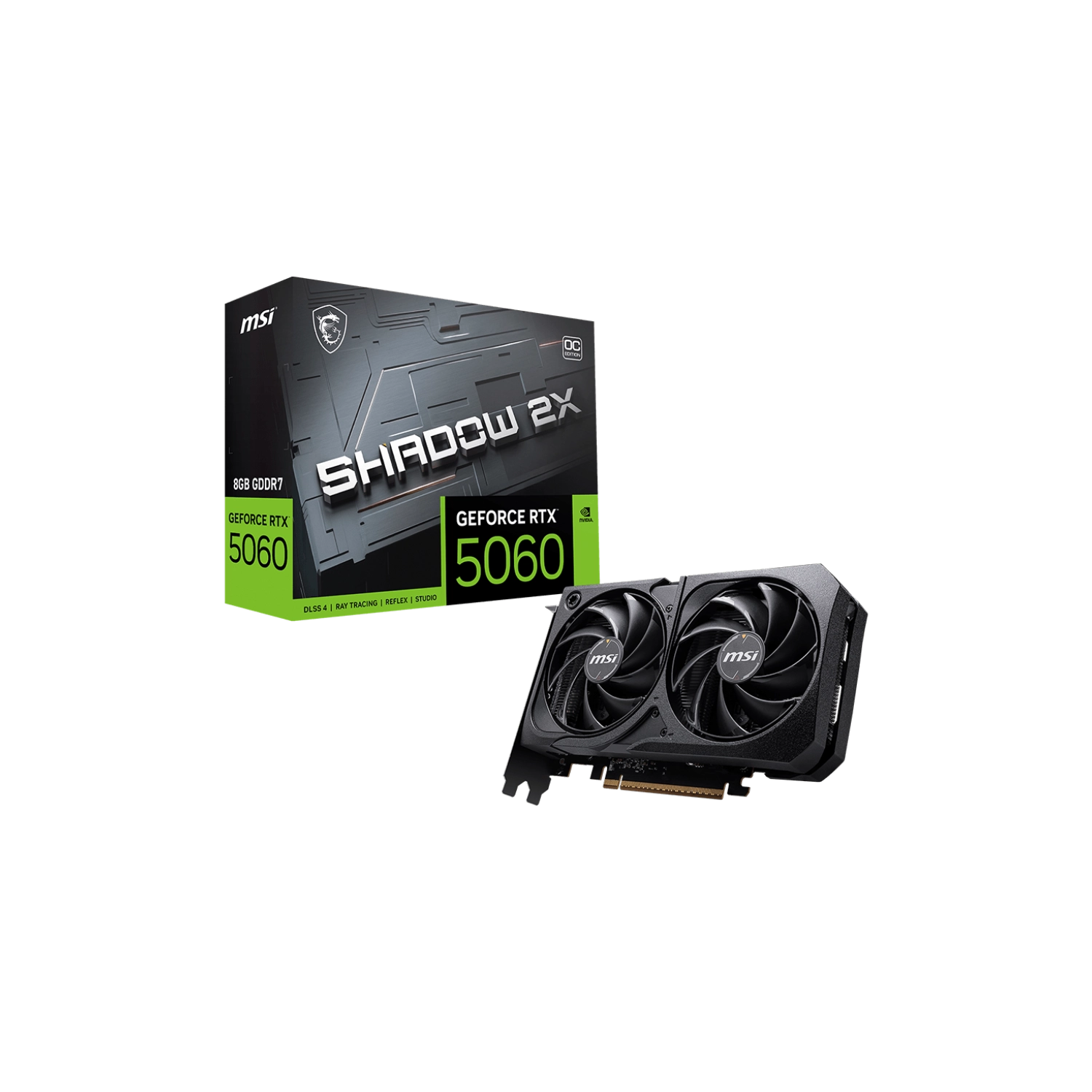 Placa MSI  NVIDIA GeForce RTX 5060 8G SHADOW 2X OC