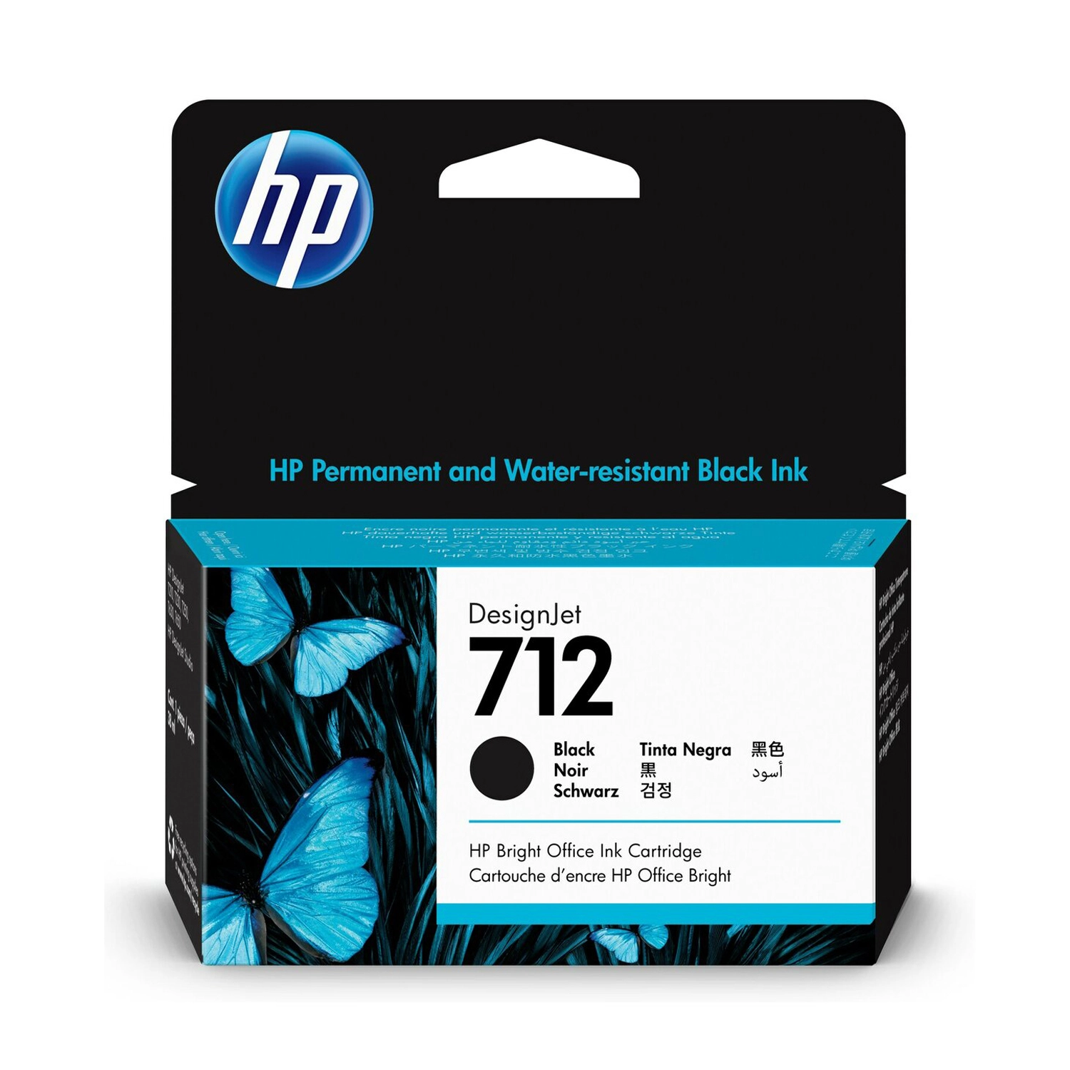 Cartucho de Tinta Plotter  HP 712 Negra Alto Rendimiento
