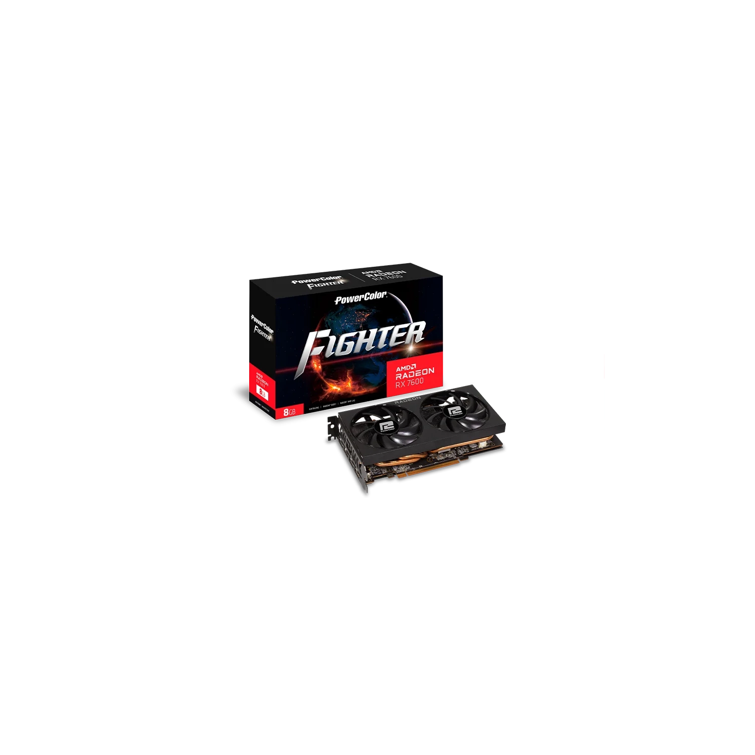 Placa de Video PowerColor Fighter AMD Radeo RX 7600 8GB GDDR6