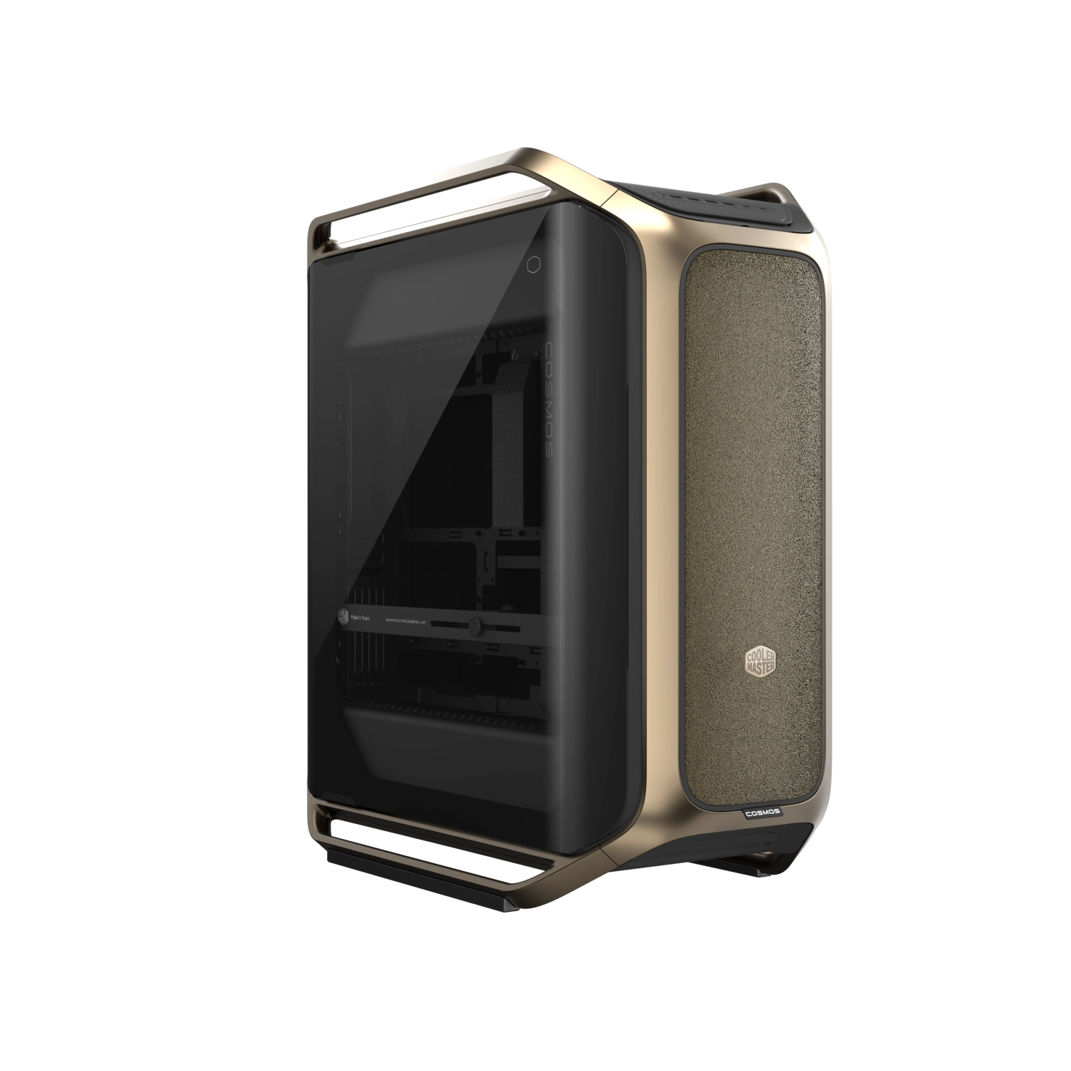 Gabinete Cooler Master Cosmos C700 Full Tower 3 Fans 140mm Tempered Glass Gold s/Fuente