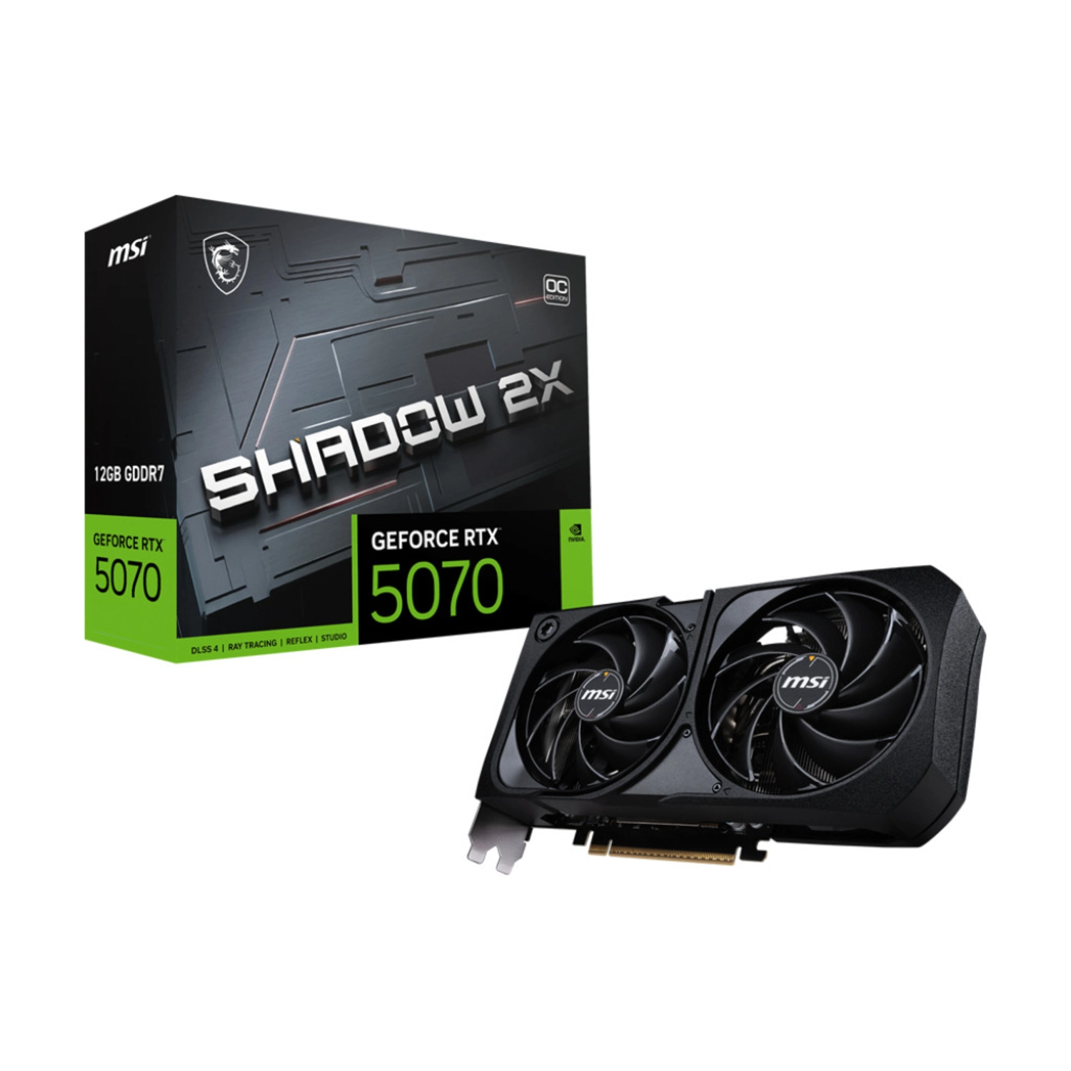 Placa MSI NVIDIA GeForce RTX 5070 12G SHADOW 2X OC