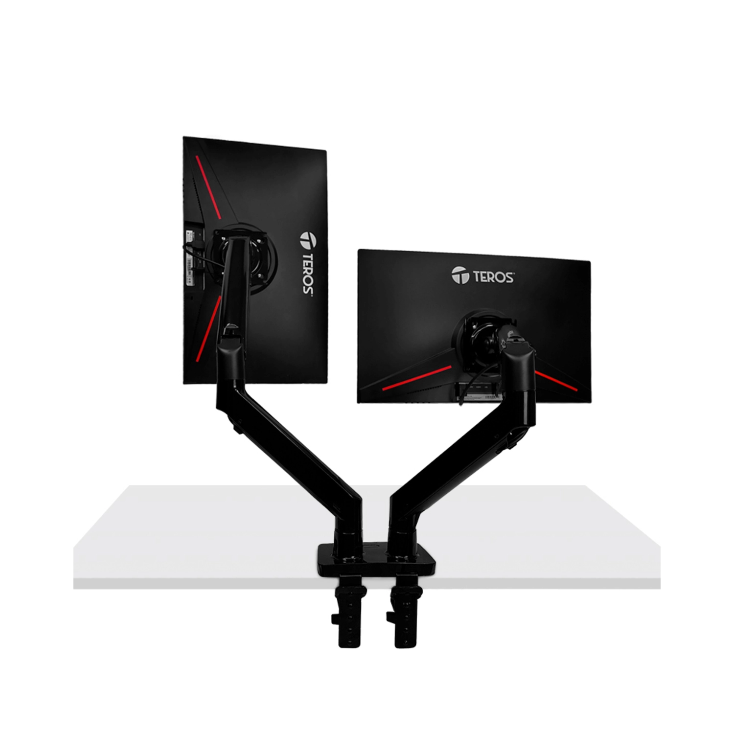 Soporte Doble Monitor Teros TE-7114 Brazo Articulado 22" a 32"