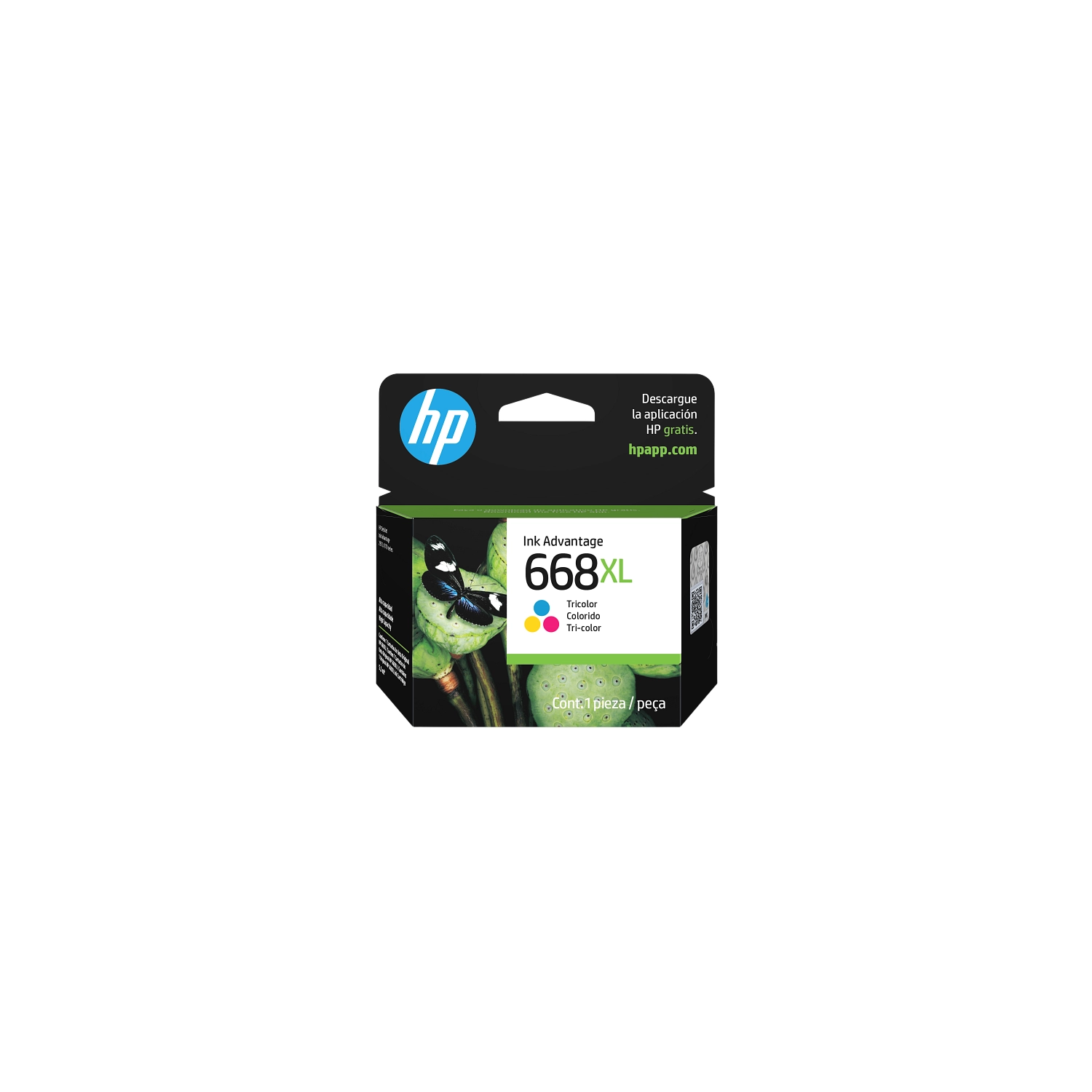 Cartucho de Tinta HP 668XL Color Alto Rendimiento