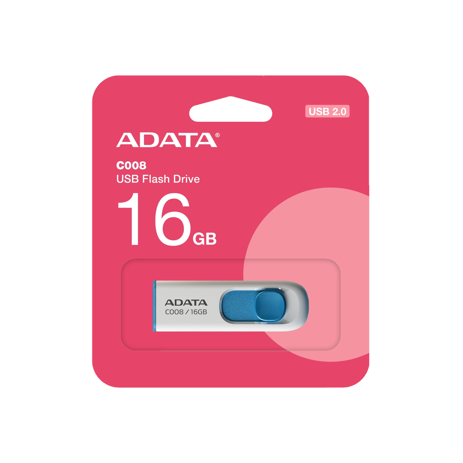 Pen Drive ADATA C008 RWE 16GB USB 2.0 C/ tapa des