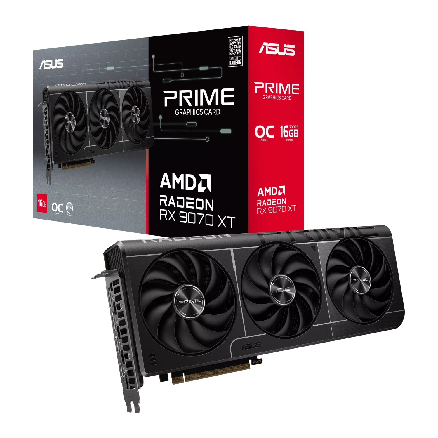 Placa de Video ASUS AMD Radeon PRIME RX9070XT O16G