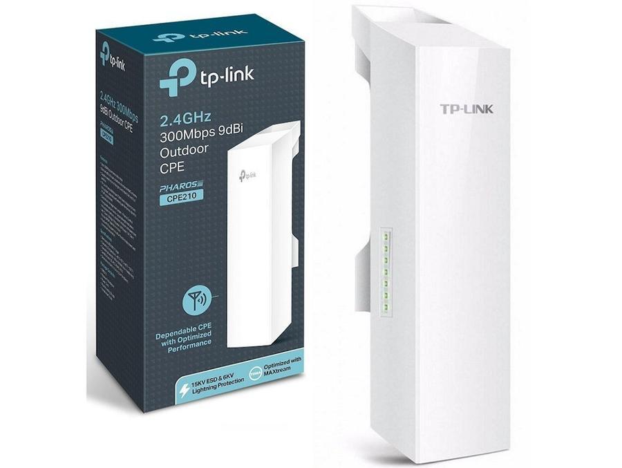 CPE de Exterior Tp-Link 2.4GHz 300Mbps 9dBi (CPE210)
