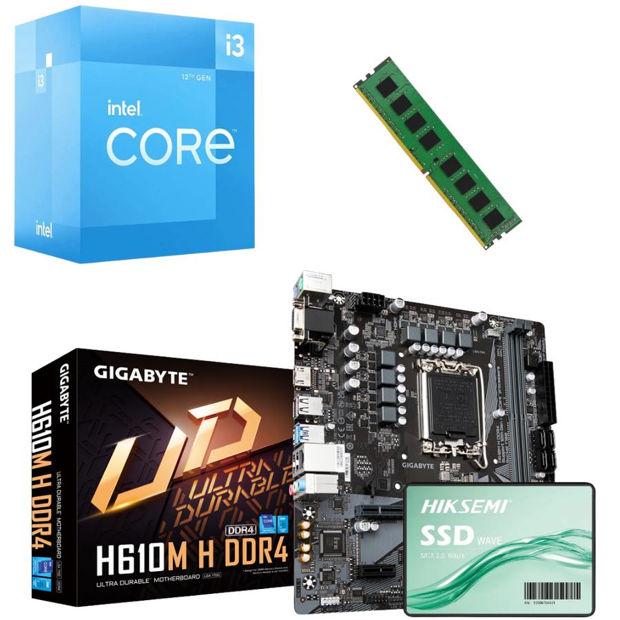 Combo Ecovision Intel I3 Ddr4 12100 + 8Gb + 240Gb