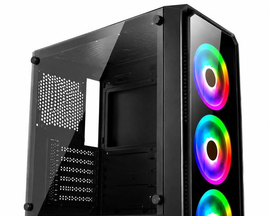 Gabinete Gamer Ecovision sin fuente y Acrilico Roto EV-LX76 ATX - Outlet