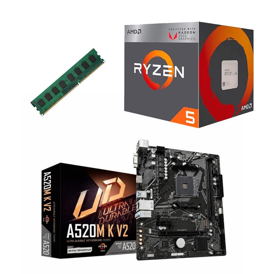Combo Pc Ecovision Amd Ryzen 5 3400G + Mother + 8gb