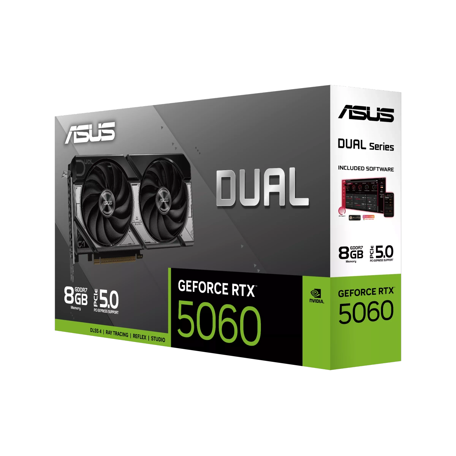 Placa de Video ASUS NVIDIA GeForce DUAL RTX5060 O8GB GDDR7 OC Edition