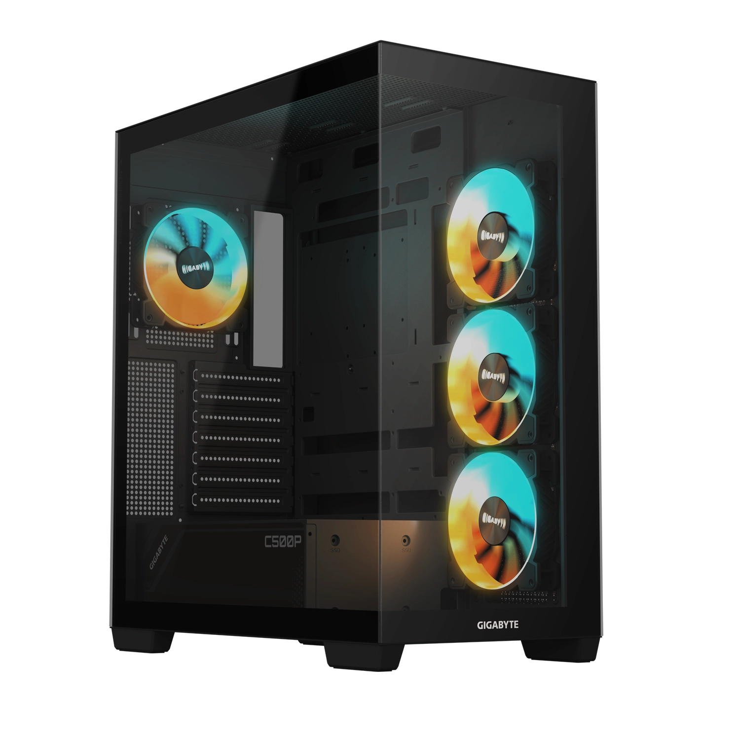 Gabinete GIGABYTE C500 PANORAMIC STEALTH Mid Tower S/Fuente Negro
