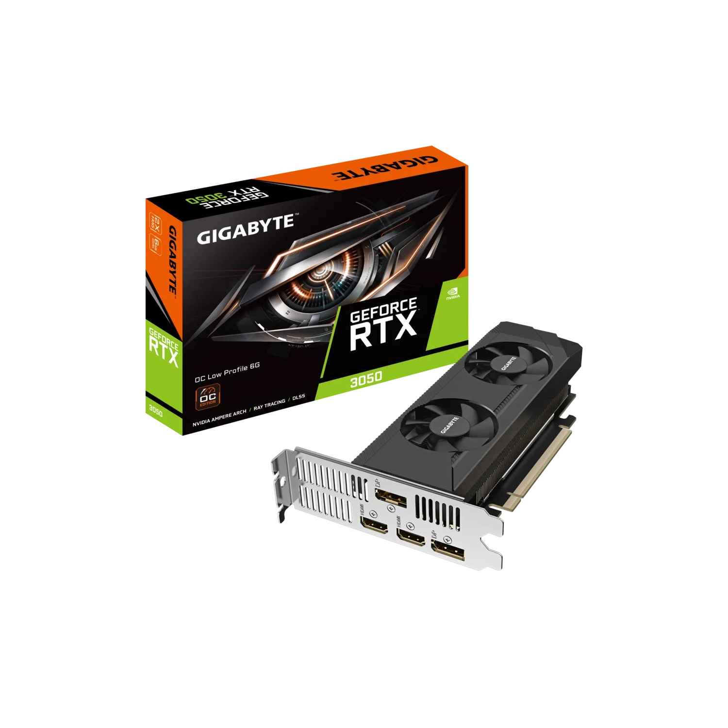 Placa de Video GIGABYTE NVIDIA GeForce RTX 3050 OC Low Profile 6G