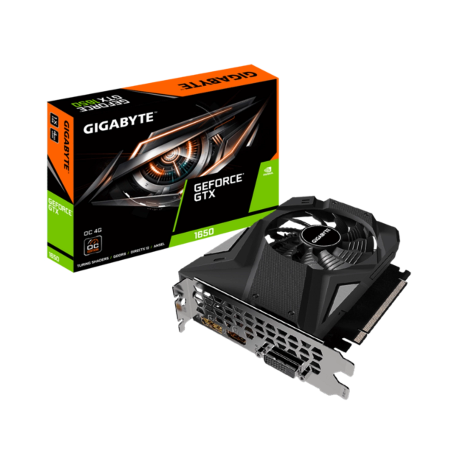 Placa de Video GIGABYTE NVIDIA GeForce GeForce GTX 1650 D6 OC 4G