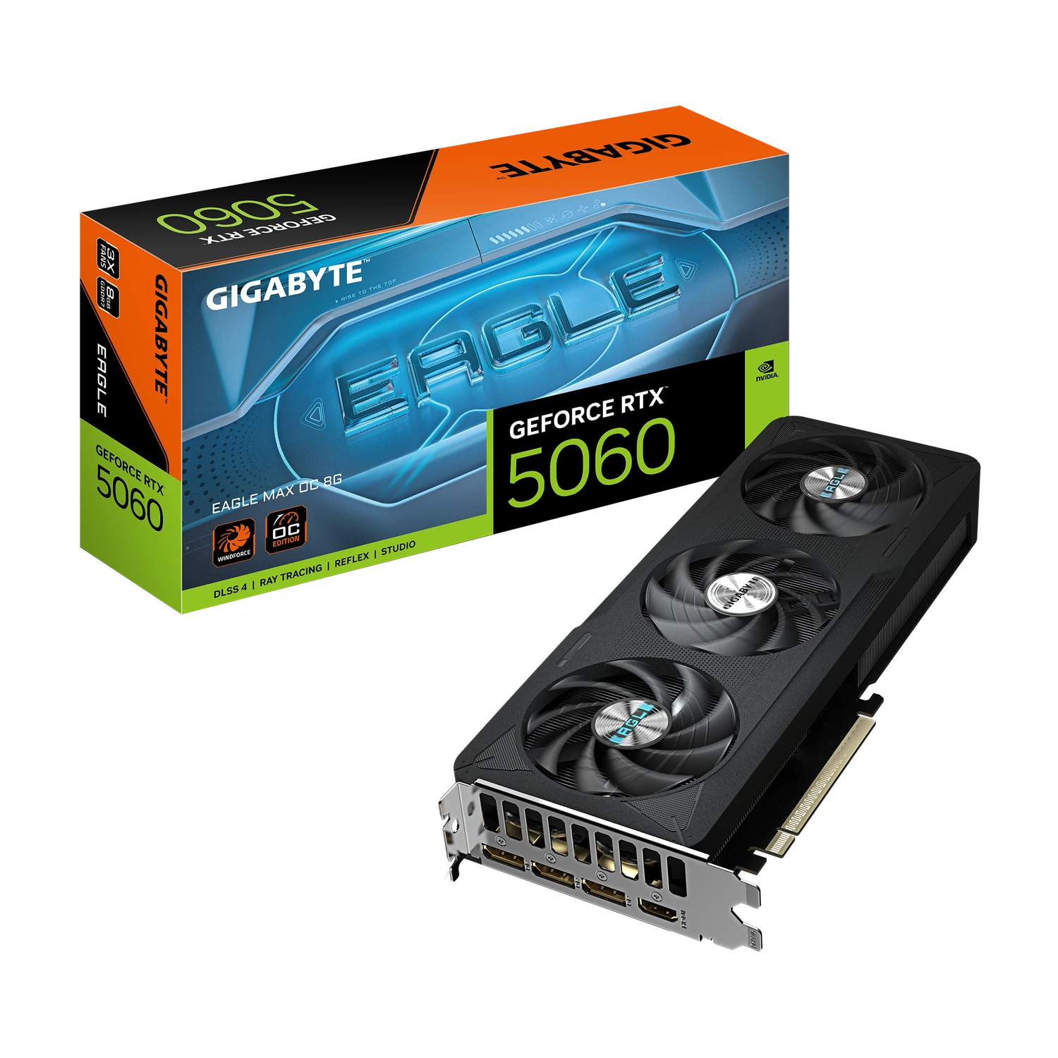 Placa de Video GIGABYTE NVIDIA GeForce RTX 5060 EAGLE MAX OC 8G